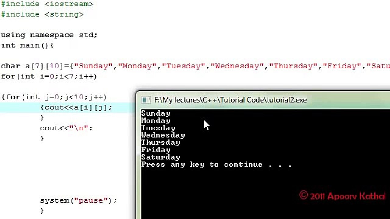 C++ in Hindi -19 Array Initialization Part 2