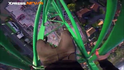 Descendre d'une grue est vraiment flippant