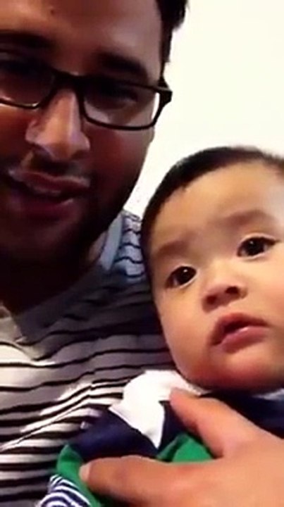 Six-month-old baby cries along with his dad every time he mimics tears