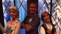 David Beckham wins major dad points posing with Queen Elsa and Princess Anna