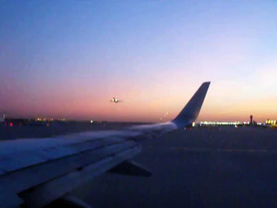 Take Off at Sunset Florida Bound Aboard Ameri