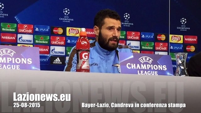 Bayer-Lazio, Candreva in conferenza stampa