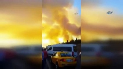 Askeri alanda yangın