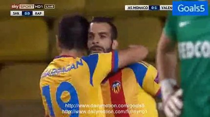 Alvaro Negredo Goal AS Monaco 0 - 1 Valencia Champions League 25-8-2015
