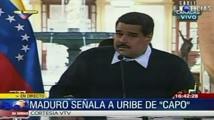 Maduro llamó a Uribe 'el capo' del paramilitarismo