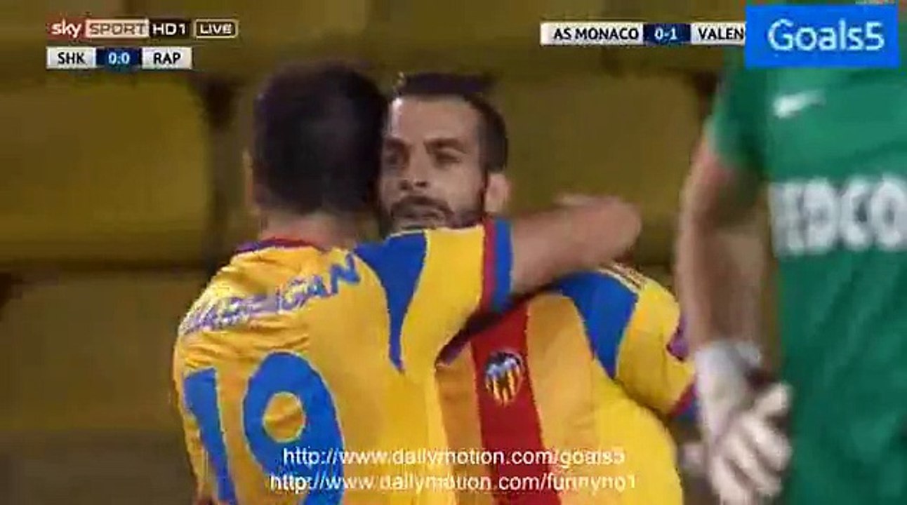 Alvaro Negredo Amazing Goal AS Monaco 0 - 1 Valencia Champions League 25-8-2015