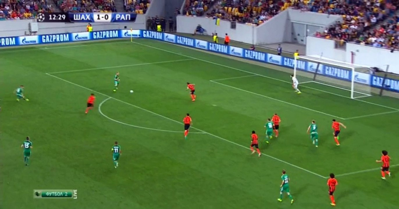 Goal Louis Schaub - Shakhtar Donetsk 1-1 Rapid Wien (25.08.2015) Champions League
