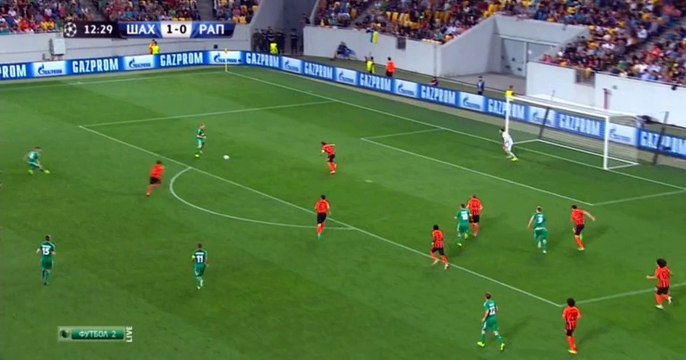 Goal Louis Schaub - Shakhtar Donetsk 1-1 Rapid Wien (25.08.2015) Champions League