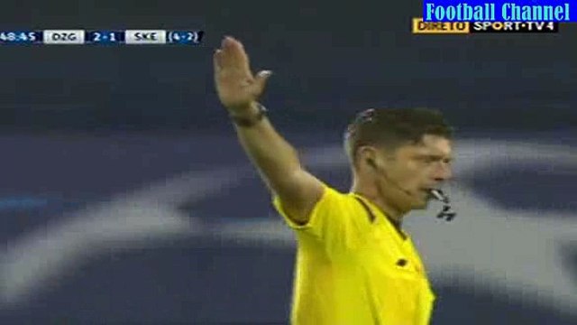 Goncalo dos Santos RED CARD - Dinamo Zagreb vs Skenderbeu 2-1 * Champions League 25.08.2015