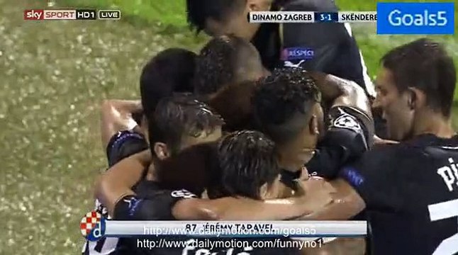 Jeremy Taravel Goal Dinamo Zagreb 3 - 1 Skenderbeu Champions League 25-8-2015