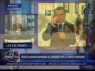 Nadine Heredia: Rocío Calderón "se escapó" del Congreso (VIDEO)