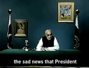 Ghulam Ishaq Khan Announcing the death of Zia Ul Haq