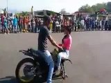 Most Risky Bike Stunt with Girl - No Front Wheel