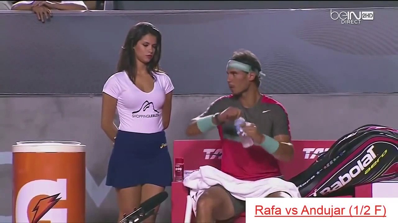 CHICA HOT Hermoso de Rafael NADAL - momentos divertidos tenis Río Abierto 2014