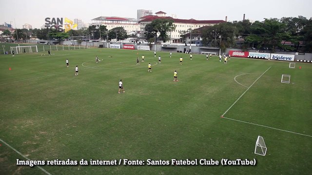 Te cuida, Timão! Lucas Lima mostra precisão e faz golaço no treino do Santos