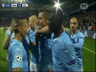 Yoshimar Yotún asistió a Rosenberg en el gol de Malmö FF