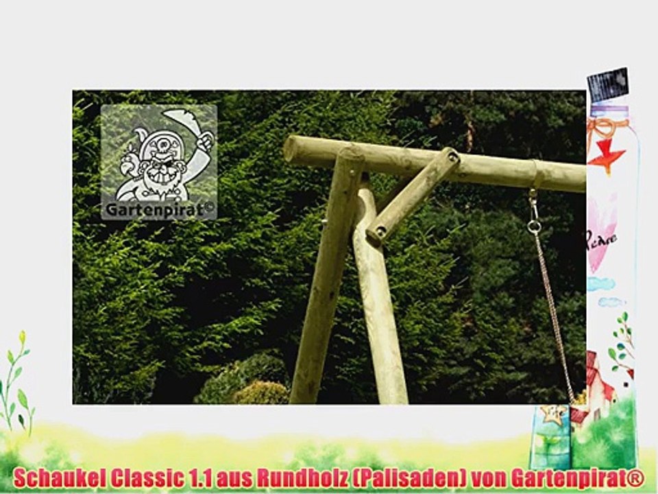 Gartenpirat Schaukel Holz Classic Einzelschaukel Typ 1.1