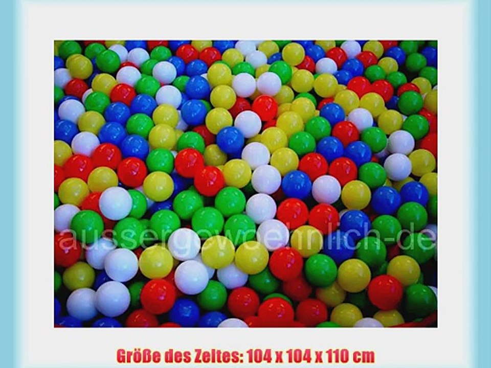 SOMMER PINGUINE Tunnel B?llebad pop-up Zelt mit 150 T?V-gepr?ften bunten B?llen