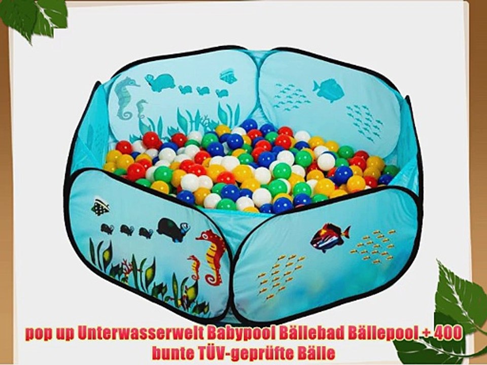 pop up Unterwasserwelt Babypool B?llebad B?llepool   400 bunte T?V-gepr?fte B?lle