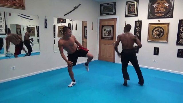 Safe Sparring 1 : Sifu Freddie Lee vs Davin James : No Contact : July 13 2014