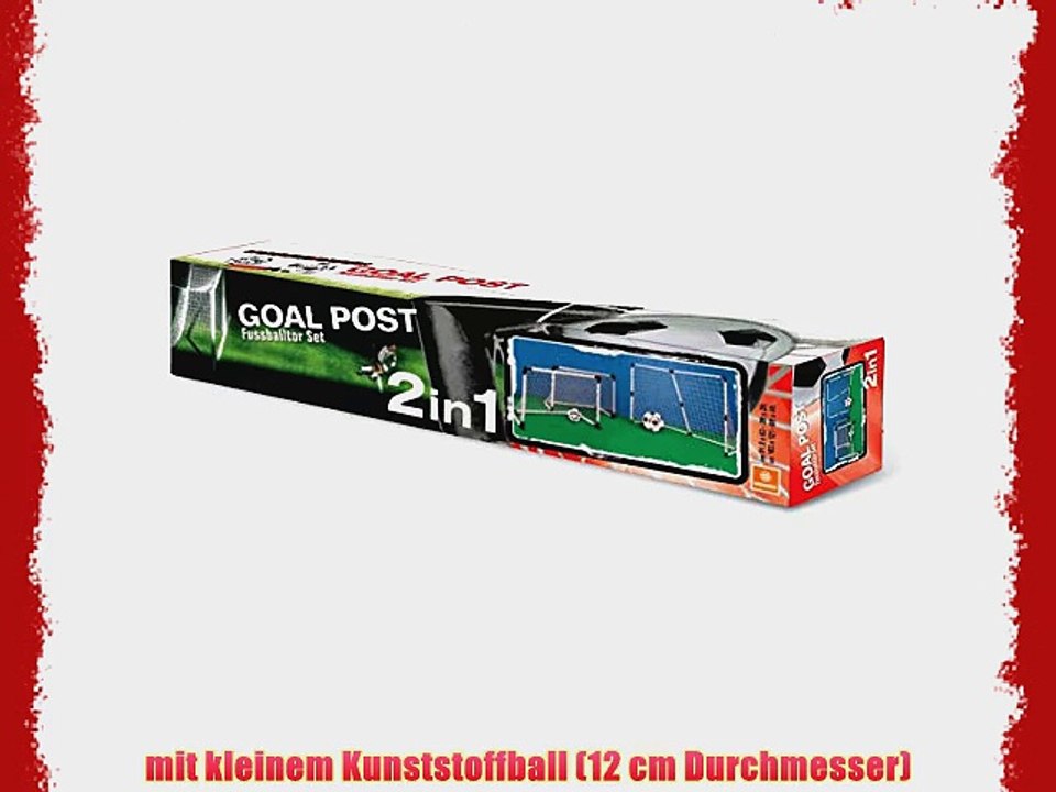 Mondo 18054 - 2-in-1 Goal Post 2 Tore 915 x 63 cm oder 1 Tor 183 x 121 cm und Mini-Ball