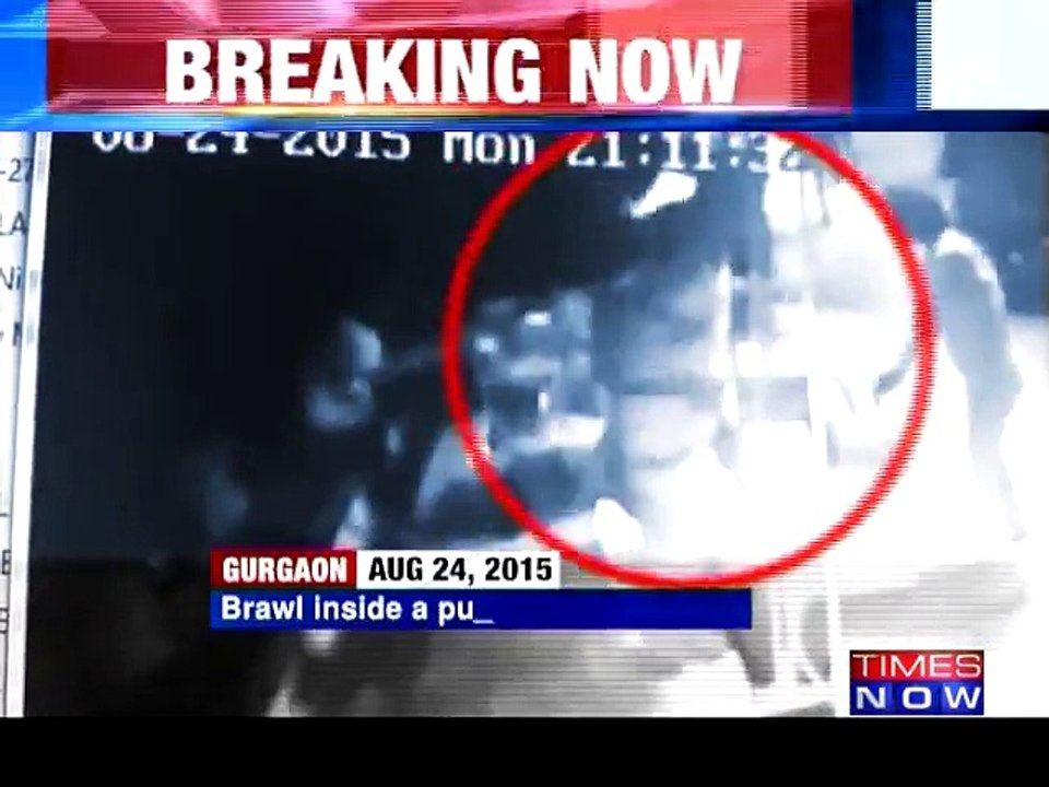 Gurgaon pub brawl caught on tape