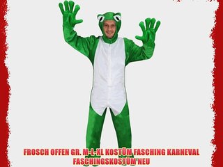 Download Video: FROSCH OFFEN GR. M-L-XL KOST?M FASCHING KARNEVAL FASCHINGSKOST?M NEU