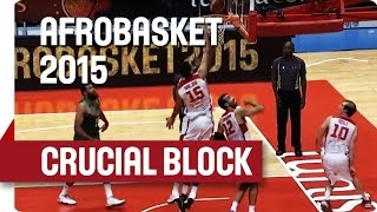 Salah Mejri's Crucial Block for OT - Afro Basket 2015
