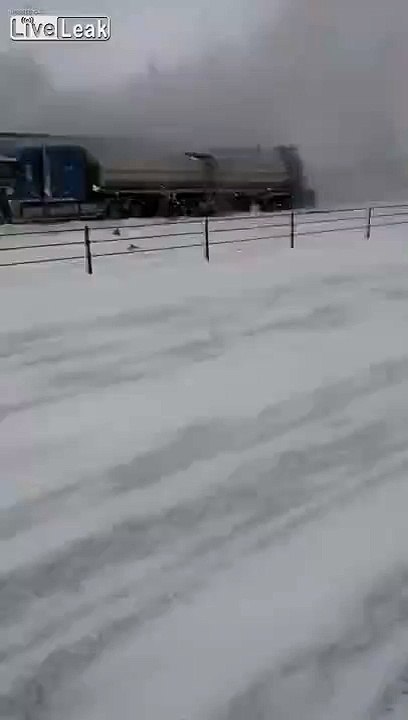 The accident on snow, live video