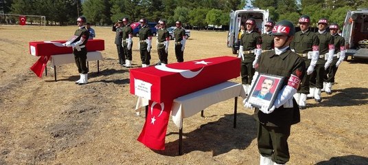 Siirt'te şehit olan korucular törenle uğurlandı