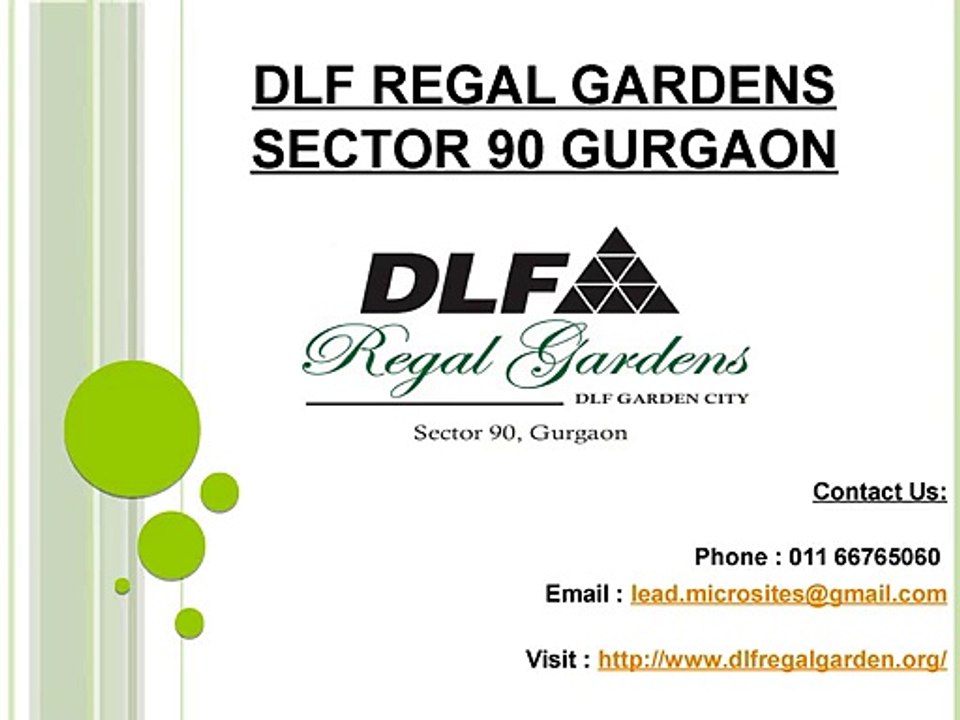 Buy DLF Regal Gardens Residential - Sector 90, Gurgaon - New Launch DLF Regal Gardens by DLF Group