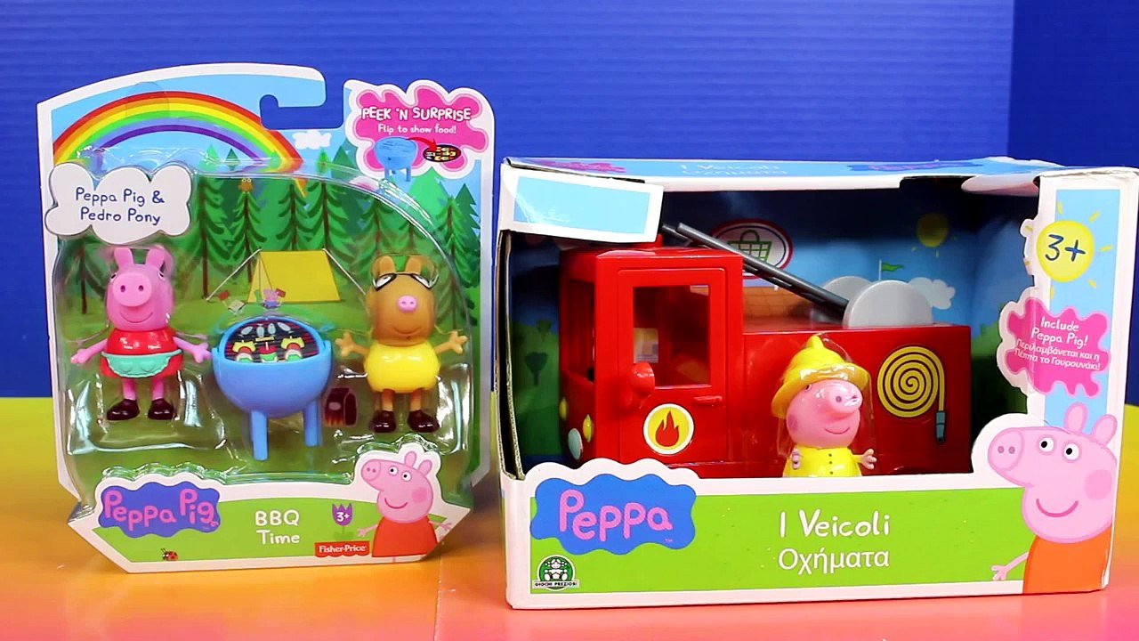Peppa Pig Fire truck and Peppa pig picnic BBQ toy set