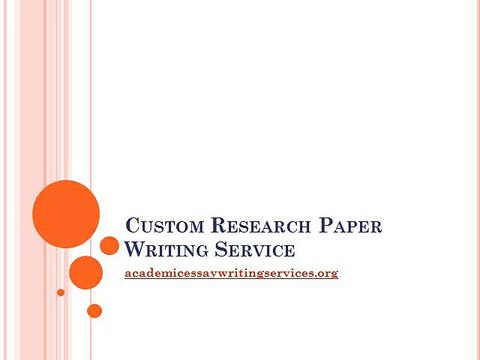 Custom Research Paper Writing Service