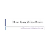 Cheap Essay Writing Service