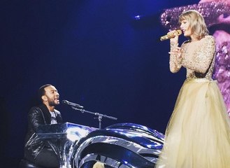 Taylor Swift Sings "All Of Me" With John Legend at Night 4 In L.A