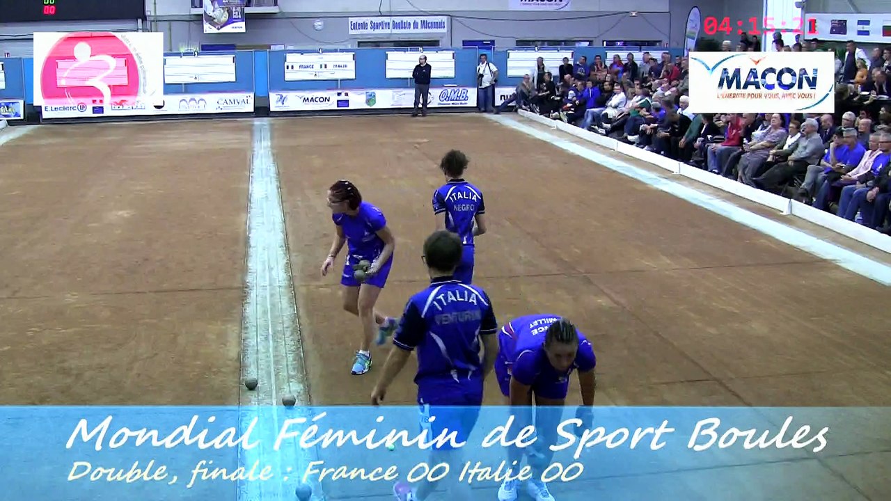 Finale France contre Italie, Mondial Féminin de Sport Boules, Mâcon 2014