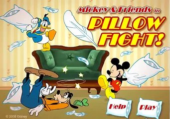 Mickey Mouse And Friends In Pillow Fight - Games for Kids