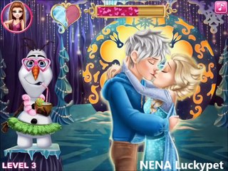 Download Video: Disney Princess Elsa Kissing Jack Frost Gameplay-Fun Frozen Games-Kissing Games