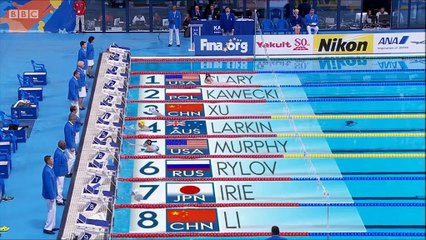 200m dos H (finale) - ChM 2015 natation, Mitchell Larkin double