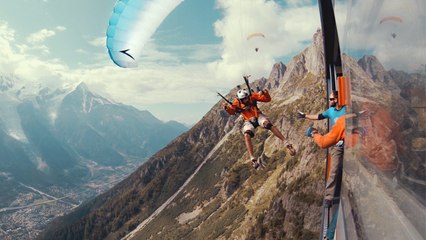 Speed Flyer Lands In Moving Cable Car, And That's Not Even The...