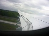 Take off at Frankfurt am Main on a Lufthansa A340-600