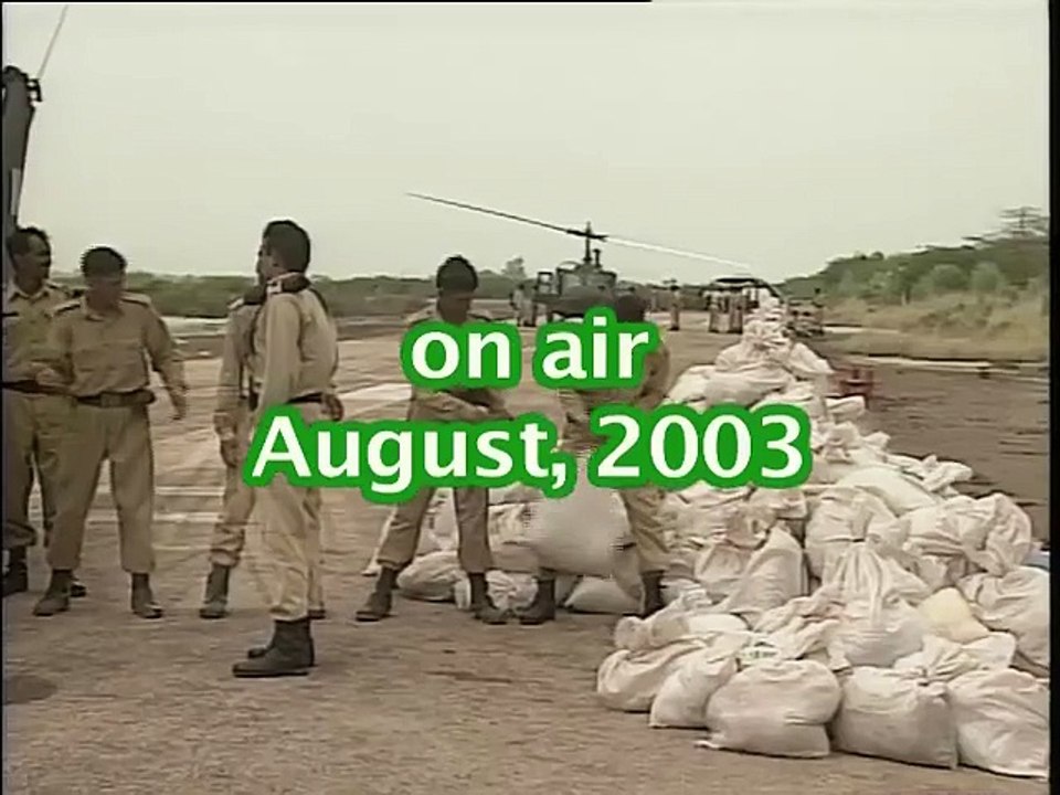 Shabbir Ibne Adil, PTV, News Report: Flood relief in Sindh- 2 (2003)