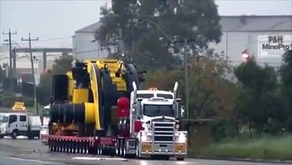 avrupanın en büyük agır iş makinasının tasınması