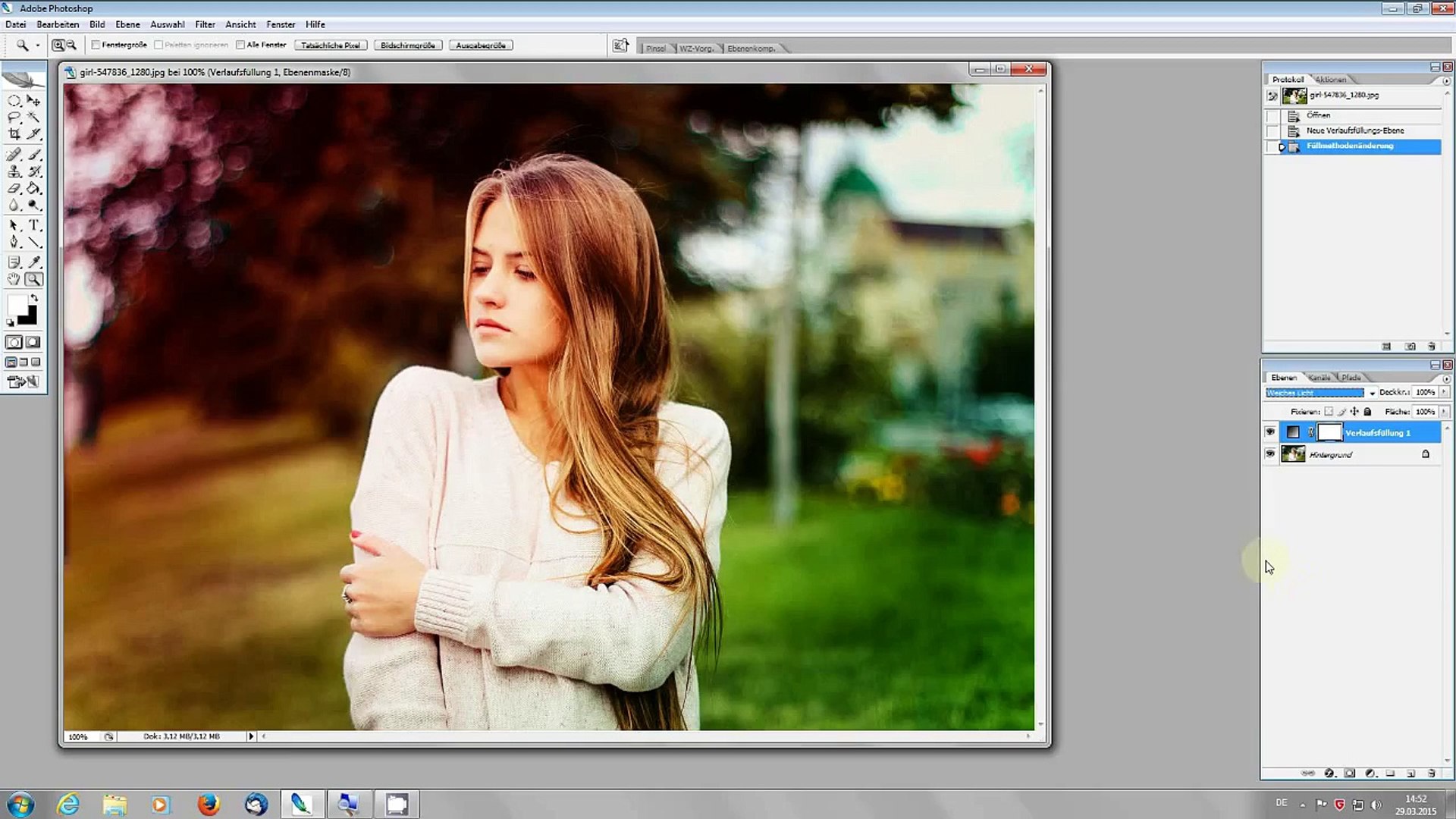 Photoshop Tutorial Vintage Effekte 1 Deutsch Verlauf Video Dailymotion