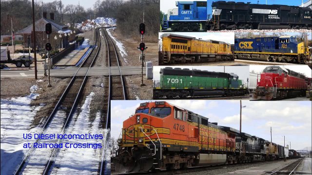 28 US Diesel-Loks, Railroad Crossings, Train-Horn (Highlights Part 1)