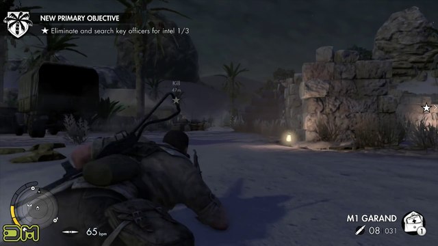 Israel Sniper Elite III Double testicle shot, Painful Double Kill