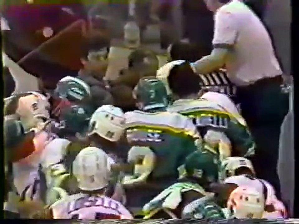 Minnesota North Stars vs Detroit Red Wings Bench Clearing Brawl Feb 14, 1985