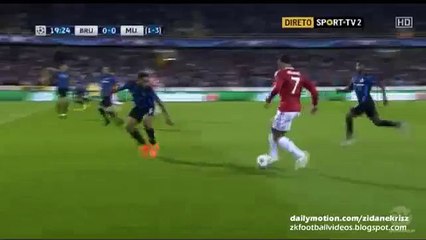 0-1 Wayne Rooney Amazing Lob Shot Goal | Club Brugge v. Manchester United - UCL 15-16 Play-offs 26.08.2015 HD