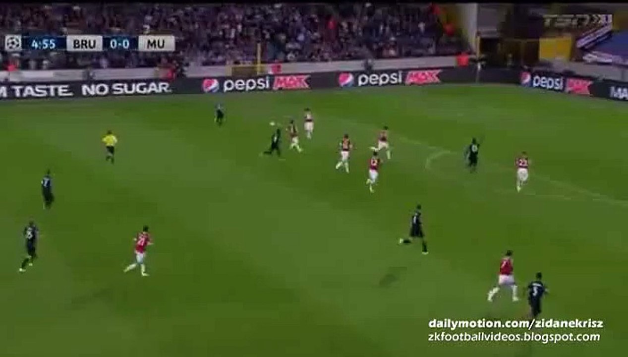 Brugge big chance _ Club Brugge v. Manchester United - UCL 15-16 Play-offs 26.08.2015 HD