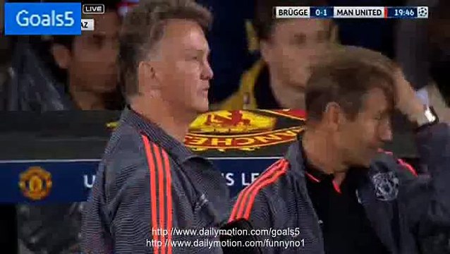 Wayne Rooney Goal Club Brugge 0 - 1 Manchester United Champions League 26-8-2015